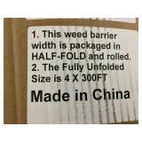 Rintea 4FTX300FT Weed Barrier Fabric, 3.2oz Landscape Fabric, Durable Weed Barrier Fabric Heavy Duty with 20 U-Shaped Securing Pegs for Landscaping Weed Blocker Garden Bed Cover, Commercial Driveway