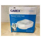 Carex Toilet Seat Riser, Round Raised Toilet Seat Adds 3.5 inches to Toilet Height