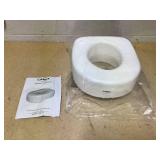 Carex Toilet Seat Riser, Round Raised Toilet Seat Adds 3.5 inches to Toilet Height
