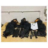 NEROSUN Halloween Decorations, 4 FT Set of 3 Light Up Witches Holding Hands Witches with Stakes, Witch Decorations with Glowing Face for Yard Garden Outdoor Lawn Porch Haunted House Decor USED