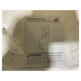 Spirich Over The Toilet Storage Cabinet with Muro Glass Doors, Over Toilet Bathroom Organizer with Tilt-Out Cube and Adjustable Shelf, White