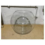 CYS EXCEL Large Glass Bubble Bowl (H-12" W-13", Approx. 5.5 Gal.) Round Bowl Terrarium Globe Flower Vase Centerpiece for Weddings Events Arrangements