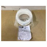 Carex Toilet Seat Riser, Elongated Raised Toilet Seat Adds 3.5 inches to Toilet Height, for Assistance Bending or Sitting, 300 Pound Weight Capacity Toilet Riser