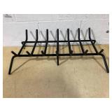 IDZO Solid Steel Fireplace Grate 30 Inch, Upgraded Fireplace Log Grate with Extra Leg for Sturdy Stand & Better Air Flow, Quick Assembly Bar Fire Grates for Indoor & Outdoor