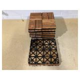 FYCAN Interlocking Wooden Tiles/Garden Tile/Quick Flooring Solution For Indoor Waterproof Outdoor Flooring All Weather Use, Patio Floor Decking Tiles for Porch Poolside Balcony Backyard-29.5 cm (11 pc