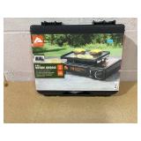 Ozark Trail 2 in 1 Butane Griddle, Black Color, 7650 BTU, Piezo-Electric 2.2kw, Cast Aluminum Griddle, Compact - Lightweight, CSA Approved for Outdoor Cooking (Missing Flat Top)