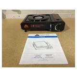 Ozark Trail 2 in 1 Butane Griddle, Black Color, 7650 BTU, Piezo-Electric 2.2kw, Cast Aluminum Griddle, Compact - Lightweight, CSA Approved for Outdoor Cooking (Missing Flat Top)