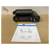 Ozark Trail 2 in 1 Butane Griddle, Black Color, 7650 BTU, Piezo-Electric 2.2kw, Cast Aluminum Griddle, Compact - Lightweight, CSA Approved for Outdoor Cooking