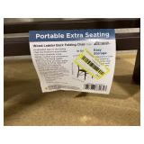 SET OF 3 Peakform Wood Ladder Back Padded Folding Chair Brown