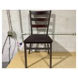 SET OF 3 Peakform Wood Ladder Back Padded Folding Chair Brown