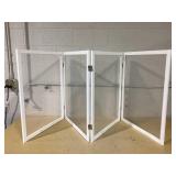 3 ft. Short Clear Plastic Partition White 4 Panel