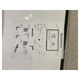 JILoffice Magnetic Whiteboard/White Board, Dry Erase Board 48 x 36 Inch, Black Aluminum Frame Wall Mounted Board for Office Home and School