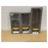 LOT OF 3 Imperial Chocolate Steel Painted Louvered, Floor Register, Rectangular, Household Vent Cover
