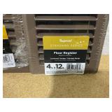 LOT OF 3 Imperial Chocolate Steel Painted Louvered, Floor Register, Rectangular, Household Vent Cover