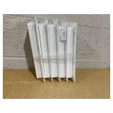 (5 pack) Imperial 4-inch x 10-inch White Plastic Louvered, Floor Register, Rectangular, Household Vent Cover