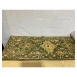 Safavieh Antiquity Savek 2 x 12 (ft) Tufted Wool Olive Rectangular Indoor Floral/Botanical Vintage Runner rug