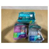 LOT OF 3 Assurance Women and Mens Underwear Varies Sizes