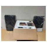 Ninja Woodfire Outdoor Grill & Smoker, 4-in-1 Functionality, Authentic Woodfire Flavors, Electric Heat, OG301 with Set of 2 Ninja Woodfire Attachable Side Tables with 3 side hooks - XSKUSSDTBL