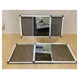 Fenestrelle Expandable Window Screen, 2 Way Adjustable, Horizontal (15" H x 21" - 40" W) or Convert to Vertical (21" H x 15" - 28" W), Perfect Replacement Screen for Windows, 4 Pack of Medium Screens