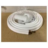 ROVSUN 25 Ft Mini Split Line Set, 1/4" & 3/8" O.D. Flared Copper Tubing Pipes & 3/8" Thickened PE Insulated Coil with Nuts & Installation Kit for Mini Split Air Conditioner & Heat Pump System
