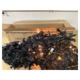 Costway 6ft Pre-lit PVC Christmas Halloween Tree Black w/ 250 Purple LED Lights