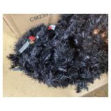 Costway 6ft Pre-lit PVC Christmas Halloween Tree Black w/ 250 Purple LED Lights