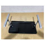 SAIJI Laptop Bed Tray Table, Adjustable PVC Leather Laptop Bed Table, Portable Standing Desk with Storage Drawer, Foldable Lap Tablet Table for Sofa Couch Floor (Dark Black)