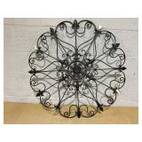 Metal Solid Mounted Medallion Hand-painted Wall Decor 30"x30", Large Metal Home Wall Art for Indoor and Outdoor Settings, Vintage Christmas Decorations, Holiday Wall Decorations, Christmas Wall Art