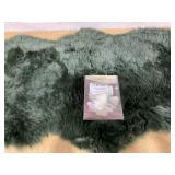 LLB Genuine Sheepskin Area Rug Fur Carpet Fluffy Shaggy Fur Rug for Living Room Kids Bedroom Real Sheepskin Throw Lambskin Aesthetic Rugs Sofa Mat Chair Seat Covers (Dark Green, 2 x 6 ft Sheepskin)