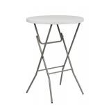 2 High Top Round Plastic Bar Height Folding Table