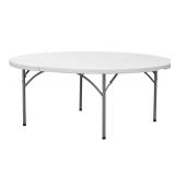 One 8-Foot Plastic Banquet and Event Folding Table. All tables have been meticulously maintained and you could use these at any high end event.