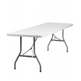 8-Foot Plastic Banquet and Event Folding Table. All tables have been meticulously maintained and you could use these at any high end event.