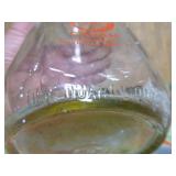 6 Vintage Cream Top Milk Bottles in Wire Milk Bottle Carrier