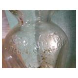 6 Vintage Cream Top Milk Bottles in Wire Milk Bottle Carrier