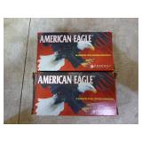 2 Boxes of American Eagle Centerfire Pistol Cartridges