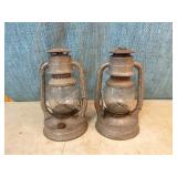 2 Vintage Dietz Kerosene Lanterns