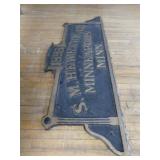 1982 S.M. Hewette & Co. Cast Iron Sign