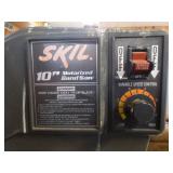 Skil 10" Variable Speed Band Saw Mounted on Cabinet