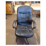 Black Leather-Look Office Chair