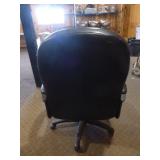Black Leather-Look Office Chair
