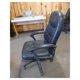 Black Leather-Look Office Chair