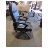 Black Leather-Look Office Chair