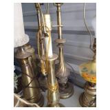 Large Lot of Vintage Lamps & Table