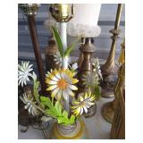 Large Lot of Vintage Lamps & Table
