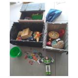 Huge Lot of Random Toys & Toy Box