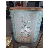 Large Lot of Lamp Globes + Vintage Hamper & (2) Lamps