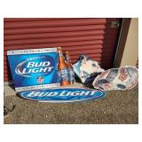 (4) Metal Budweiser Signs