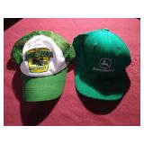 (2) John Deere Caps