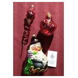 (3) Christopher Radko Hand-Blown Glass Halloween Ornaments