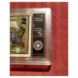 Beautiful Slabbed Painted Uncirculated $2 Note